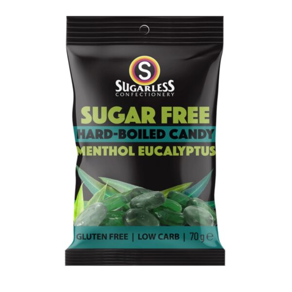 Sugarless Menthol Eucalyptus Hard Boiled Candy 70g Sugarless Menthol Eucalyptus Hard Boiled Candy 70g