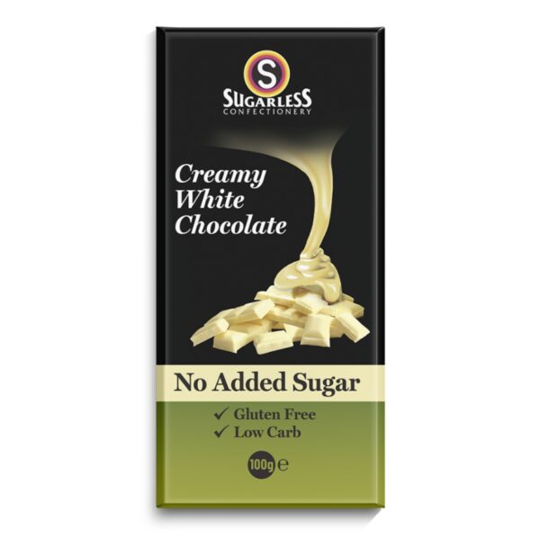 Sugarless Chocolate White Creamy 100g