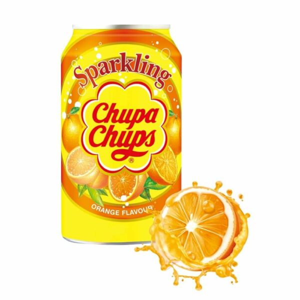 Chupa Chups Sparkling Orange Can 345ml (Each) Chupa Chups Sparkling Orange Can 345ml (Each)