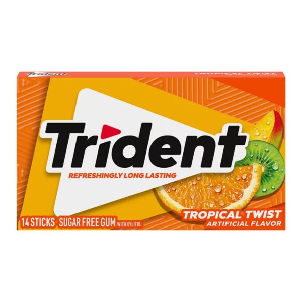 Trident Sugar Free Gum Tropical Twist 14pk