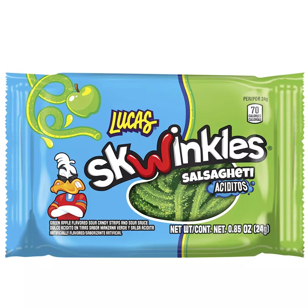 Lucas Skwinkles Salsagheti Aciditos 24g - Wicked Sweets & Lollies