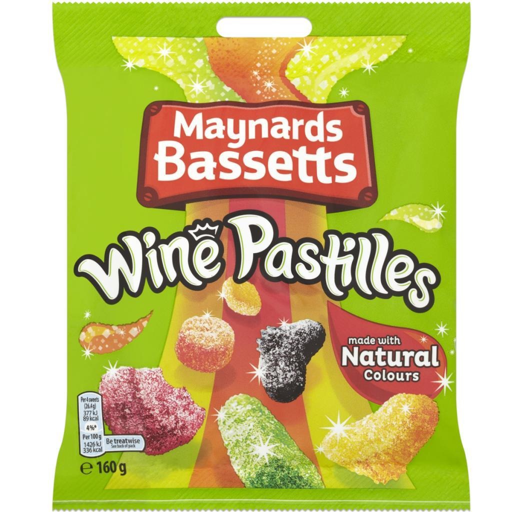 Maynards Bassetts Wine Pastilles 160g - Wicked Sweets & Lollies