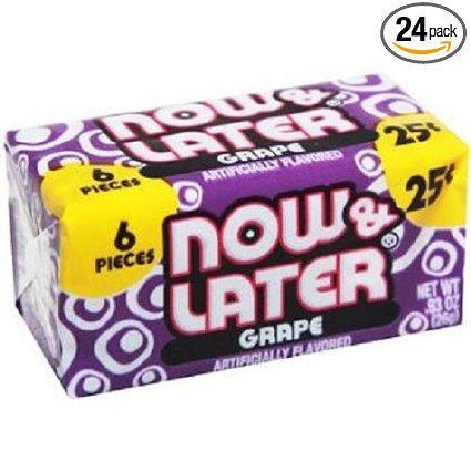 Now And Later Chews Grape 26g