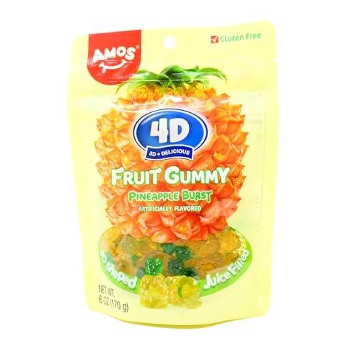 Amos 4D Fruit Gummy Pineapple Burst 170g