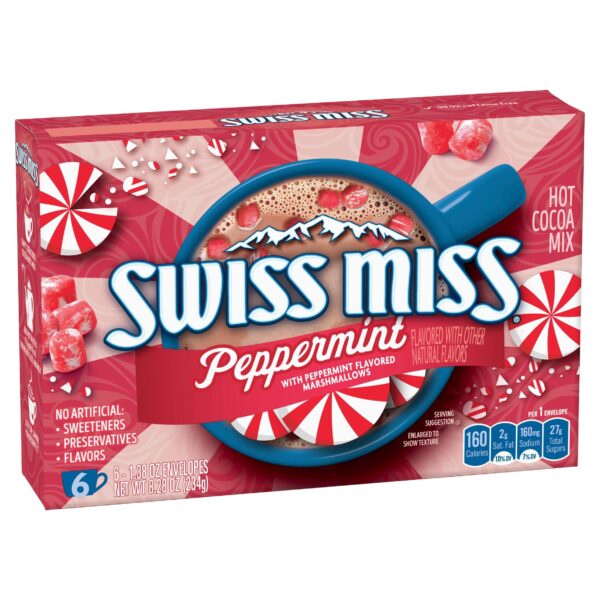 Swiss Miss Hot Cocoa Mix Peppermint 6pk 234g Swiss Miss Hot Cocoa Mix Peppermint 6pk 234g