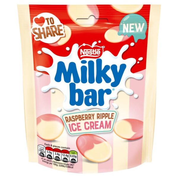 Nestle Milkybar Buttons Raspberry Ripple Ice Cream 86g