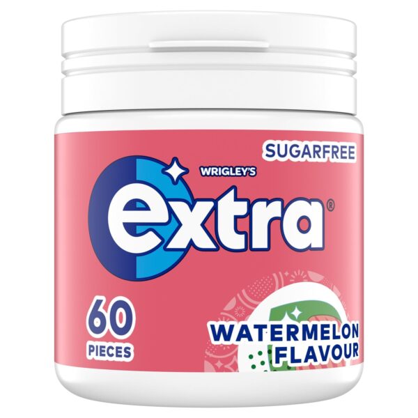 Wrigley's Extra Chewing Gum Watermelon Bottle 46 Piece 64g
