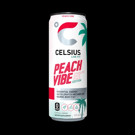 Celsius Peach Vibe Can 355ml (12pk)